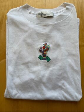 Vintage Mil Designs Embroidered Cactus Tee XL Southwest Boho USA